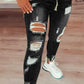 Skinny Stretch Ripped Jeans för kvinnor