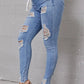 Skinny Stretch Ripped Jeans för kvinnor