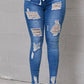 Skinny Stretch Ripped Jeans för kvinnor
