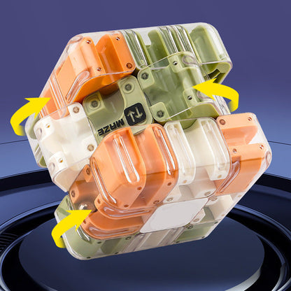 🧩 Stor Labyrint 3D-pussel Kub - 120 Utmanande Banor med Smidig Rotation för Kognitiv Utveckling & Roligt Lärande 🧠🔛