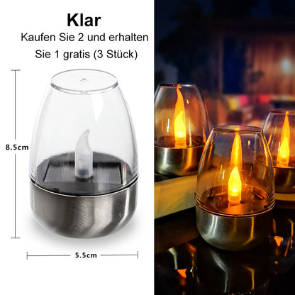 🕯️ KÖP 2 FÅ 1 GRATIS! ☀️ 6-Pack Solenergi-LED-Bordslampor – Flamlösa & Vattentäta, Auto Tänd/Släck med Skymningssensor för Trädgård & Fest 🏕️