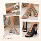 👡 Få 50 % rabatt nu! ✨ Eleganta damsandaler med öppen tå och hög klack – bekväm grov klack, justerbara remmar och snygg design 💃