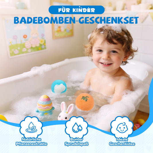 🛁 60% RABATT! 🎁 12-delars Badbombspresentpaket för Barn – Färgglada, Doftande & Hudvänliga ✨