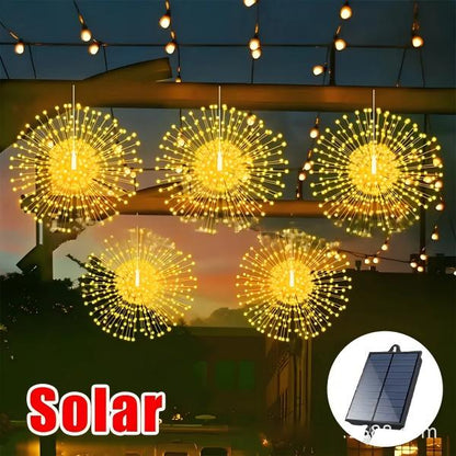 🎆 50% RABATT! 💡Solenergi Fyrverkerier Ljusgirland – Magisk trädgårdsbelysning för fester & kvällar