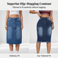 👗 50% RABATT 🔥 | Denimkjol med Hög Midja & Slitna Kanter – A-linje & Vintage-tvätt
