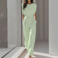 👗 50% RABATT ✨ | Kvinnlig Jumpsuit med Vida Ben – Sidfickor & Mjuk Polyester
