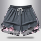 Damavslappnad sportshorts med inbyggt underlägg