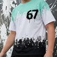 Pojkars set med 3D-tryckt t-shirt och shorts