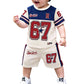 Pojkars set med 3D-tryckt t-shirt och shorts