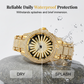 ⌚ 50% RABATT NU! 💎 Herrklocka med isbelagd urtavla och roterande visare – Glittrande Kristaller, Exakt Kvarts & Slitstarkt Mineralglas ✨