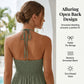 👗 50% RABATT NU! 🌴 Damernas Halterneck Baklös Maxiklänning – Volang, Flödande, Resortstil 🌺