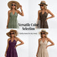 👗 50% RABATT NU! 🌴 Damernas Halterneck Baklös Maxiklänning – Volang, Flödande, Resortstil 🌺
