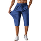 🩳 50% RABATT NU! 🏃 Herr Snabbtorkande Sport Capri Byxor – Stretchiga & Andningsbara med Säkra Dragkedjefickor – Elastisk Midja & Mångsidig Passform 🧘‍♂️