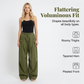 👖 50 % RABATT NU! 🏆 Voluminösa, veckade byxor i lanternstil – luftiga, eleganta och med vida ben – perfekta för en chic sommarlook eller ett formellt tillfälle ✨
