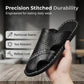 Men's Closed-Toe Artificial Leather Slippers