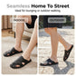 Men's Closed-Toe Artificial Leather Slippers