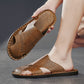 Men's Closed-Toe Artificial Leather Slippers
