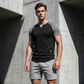 👕 TIDSBEGRÄNSAD 60% RABATT! ✨ Herr V-ringad Raglan T-shirt – Snabbtorkande, Slim Fit, Tvåfärgad 🏋️