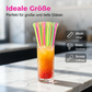 🍹Endast under en begränsad tid: 50 % rabatt🍹🌈Färgglada sugrör i form av plastskedar för smoothies